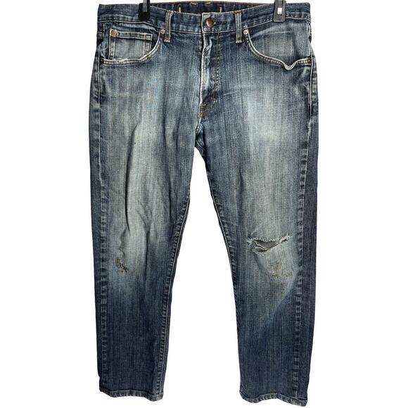 Agave Denim Jeans Mens Size 36x30 Blue Gringo Classic Straight Denim STAINS - Picture 1 of 10